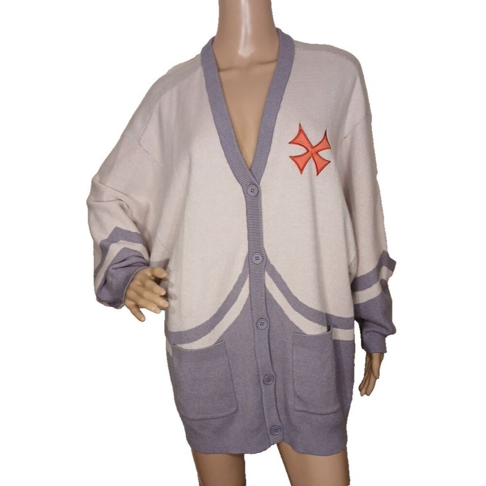 Hot Topic Hazbin Hotel Vaggie Moth Wing Cardigan Sweater Large Cosplay